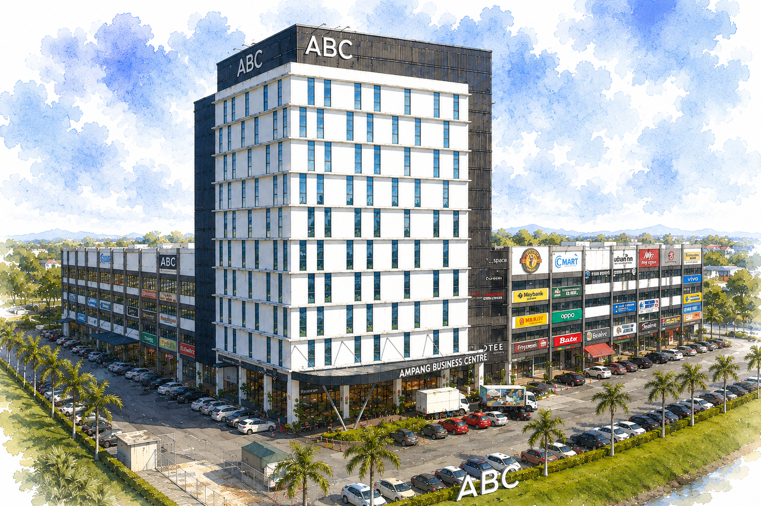 Aerial view of Ampang Business Centre