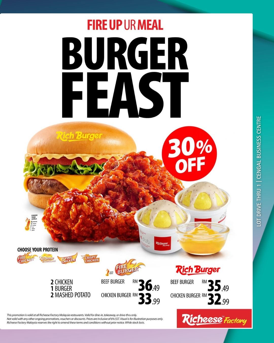 FIRE UP UR MEAL! NAK FEAST YANG PUAS? BURGER FEAST IS THE ANSWER! DAPATK...